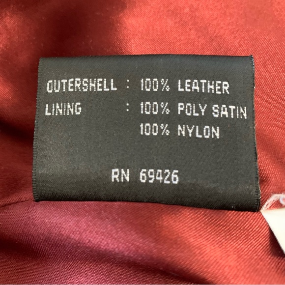 Wilson Leather Vintage Burgundy Leather Belted Jacket Coat - Picture 9 of 11